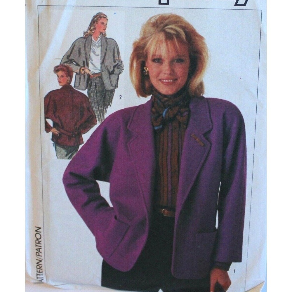 Simplicity Sewing Pattern 7089 Misses Size 6-10 Multicolor Vintage 80s Jacket